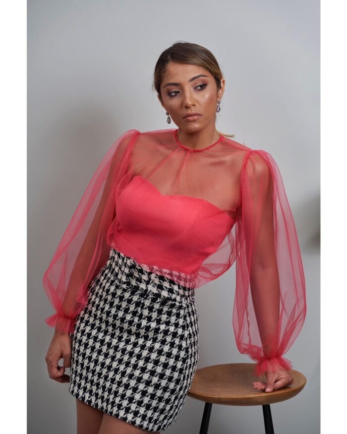 Pink Balloon Organza-Top  - Image 1