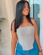 DENIM GREY ELIZABETHAN CORSET - Image 3